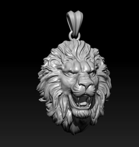 Lion pendant 3D Baskı Modeli .c4d .max .obj .3ds .fbx .stl .blend 