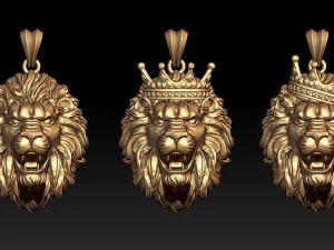 Confezione di ciondoli modello leone Modello di stampa 3D