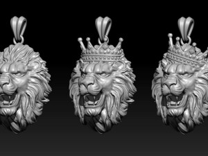 Model lion pendants pack 3D Принт Модель