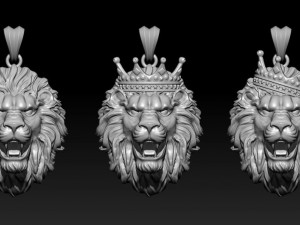 Model lion pendants pack Modelo de impresión 3D