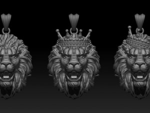 Model lion pendants pack 3D Принт Модель
