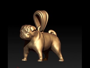 Mops dog 3Dプリントモデル
