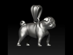 Mops dog Modelo de Impressão 3D