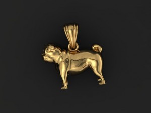 Mops dog Modelo de Impressão 3D