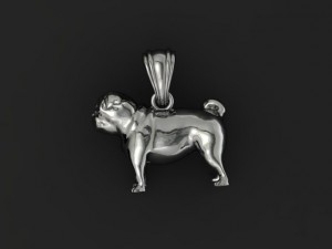 Mops dog Modelo de Impressão 3D