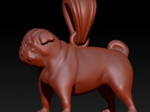 Mops dog Modelo de Impressão 3D