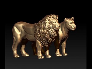 lion lioness 3D Print Model