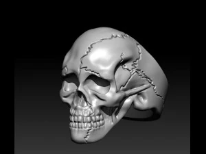 Anello con teschio Modello di stampa 3D