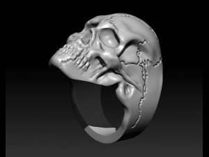 Skull ring Modello di stampa 3D