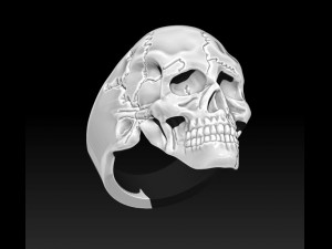 Skull ring Modello di stampa 3D
