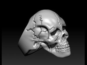 Skull ring Modello di stampa 3D