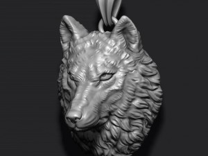 Wolf pendant Modelo de impresión 3D