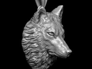 Wolf pendant 3D Print Model
