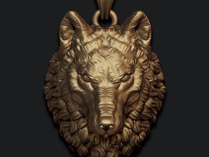 Wolf pendant 3D Принт Модель