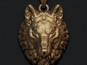 Wolf pendant 3D Print Model