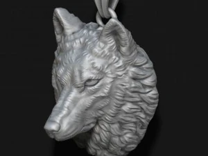 Wolf pendant 3D Print Model