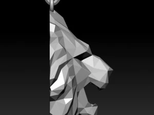 Lion pendant low poly 3D Print Model