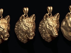 Wolf pendants pack 3D Print Model