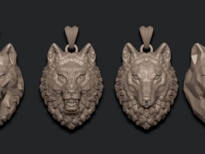 Wolf pendants pack 3D Print Model
