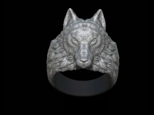 Wolf ring 3D Print Model