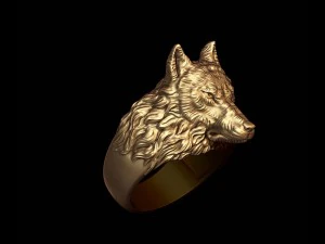 Wolf ring 3D Print Model