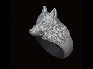 Wolf ring 3D Print Model