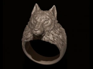 Wolf ring 3D Print Model