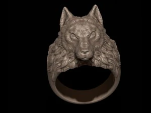 Wolf ring 3D Print Model