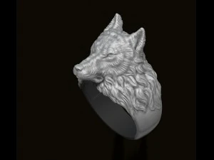 Wolf ring 3D Print Model