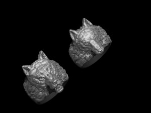 Wolf ring pack 3Dプリントモデル
