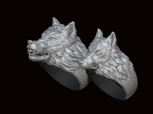 Wolf ring pack 3D-printmodel