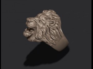 Lion ring 3Dプリントモデル