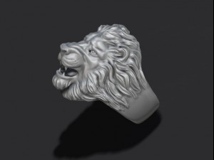 Lion ring 3Dプリントモデル