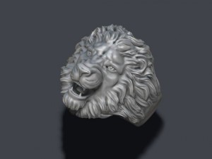Lion ring 3Dプリントモデル