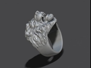 Lion ring 3Dプリントモデル