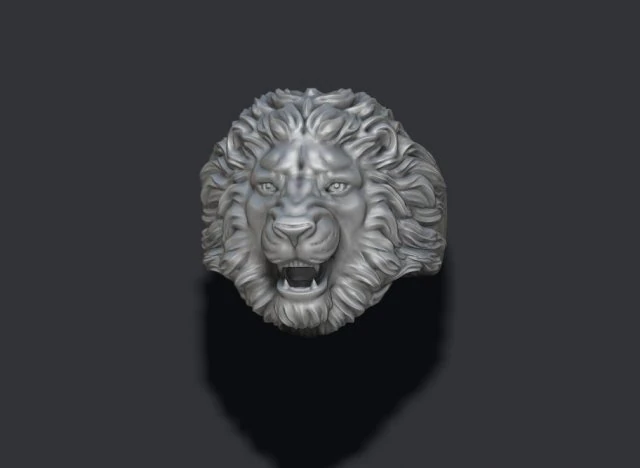 Lion ring 3D Print Model .c4d .max .obj .3ds .fbx .stl .blend