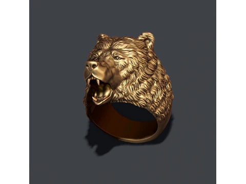 Bear ring 3D Print Model