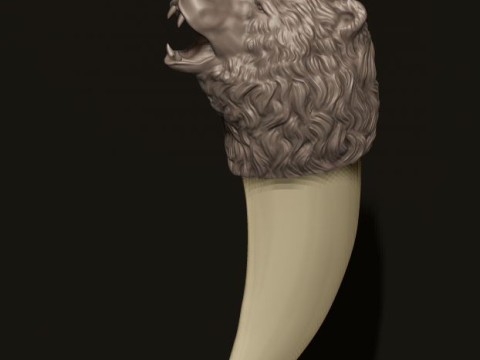 Bear tooth nail pendant Modèles 3D en vedette