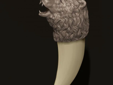 Bear tooth nail pendant 3D Print Model