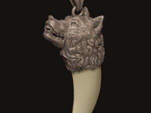 wolf tooth nail pendant 3D Print Model