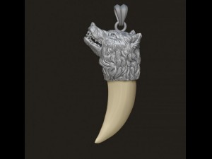 Wolf tooth nail pendant 3D Print Model