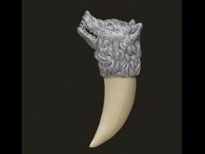 Wolf tooth nail pendant 3D प्रिंट मॉडल