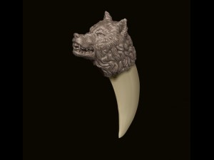 Wolf tooth nail pendant 3D प्रिंट मॉडल