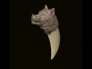 Wolf tooth nail pendant 3D Print Model