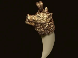 Wolf tooth nail pendant 3D Print Model