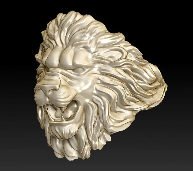 Lion ring light 3D Print Model .c4d .max .obj .3ds .fbx .stl .blend