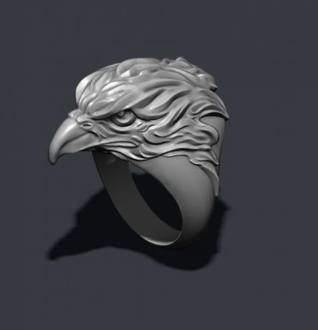Eagle ring 3D Print Model .c4d .max .obj .3ds .fbx .stl .blend 