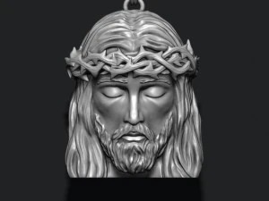 Jezus hoofd hanger 3D printmodel