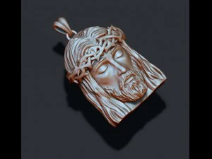 Jesus head pendant 3D Print Model