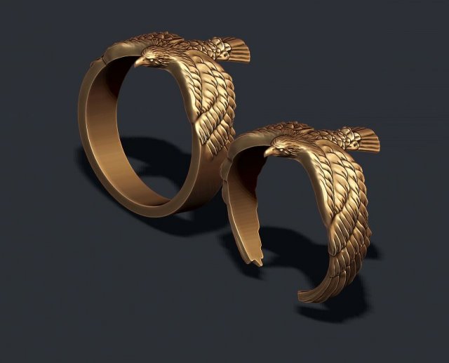 Eagle ring pack Modello di stampa 3D .c4d .max .obj .3ds .fbx .stl .blend 
